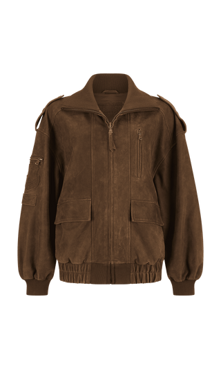Fontaine Leather Bomber Jacket