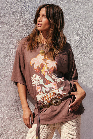 Villa Tropic Oversized Biker Tee
